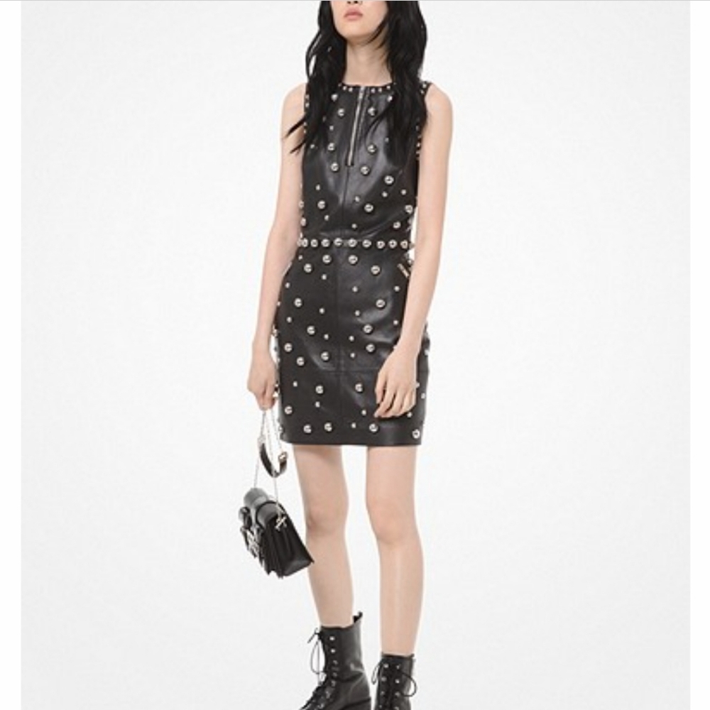 ISO Dome Studded Leather Dress
